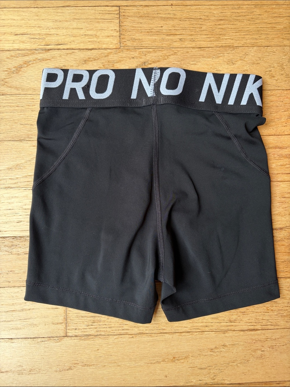 Nike Black Athletic Compression Shorts with Logo Waistband xs